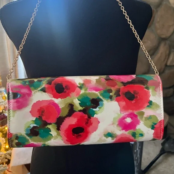 JESSICA MICLINTOCK Floral Lined Clutch Purse - Picture 3 of 5